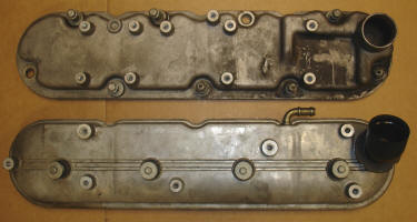 Perimeter bolt valve covers have 9 bolts, all located on the outside perimter (top), while the ceter bolt valve covers have 4 bolts, all in the center (bottom)